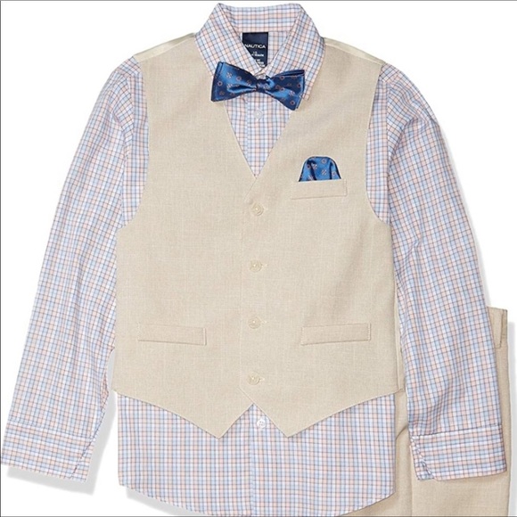 🆕 Nautica Boys 4 piece Vest Set - Picture 4 of 9